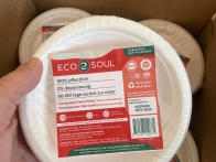 Vienkartinės lėkštės ECO SOUL,15cm,50vnt.,(20pak.)