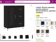 nauja juoda moderni spintutė