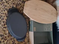 Ketaus indas su bambukiniu padėkliuku