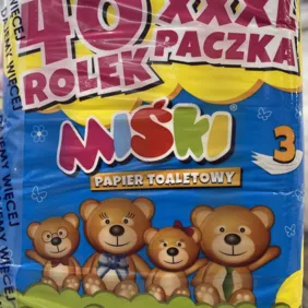 40 rulonų, 3 sluoksnių tualetinis popierius