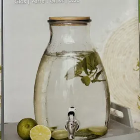 Stiklinis ąsotis su kraneliu 5,5l