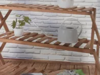 Medinė lentyna 3 pakopų gali būti batų lentyna